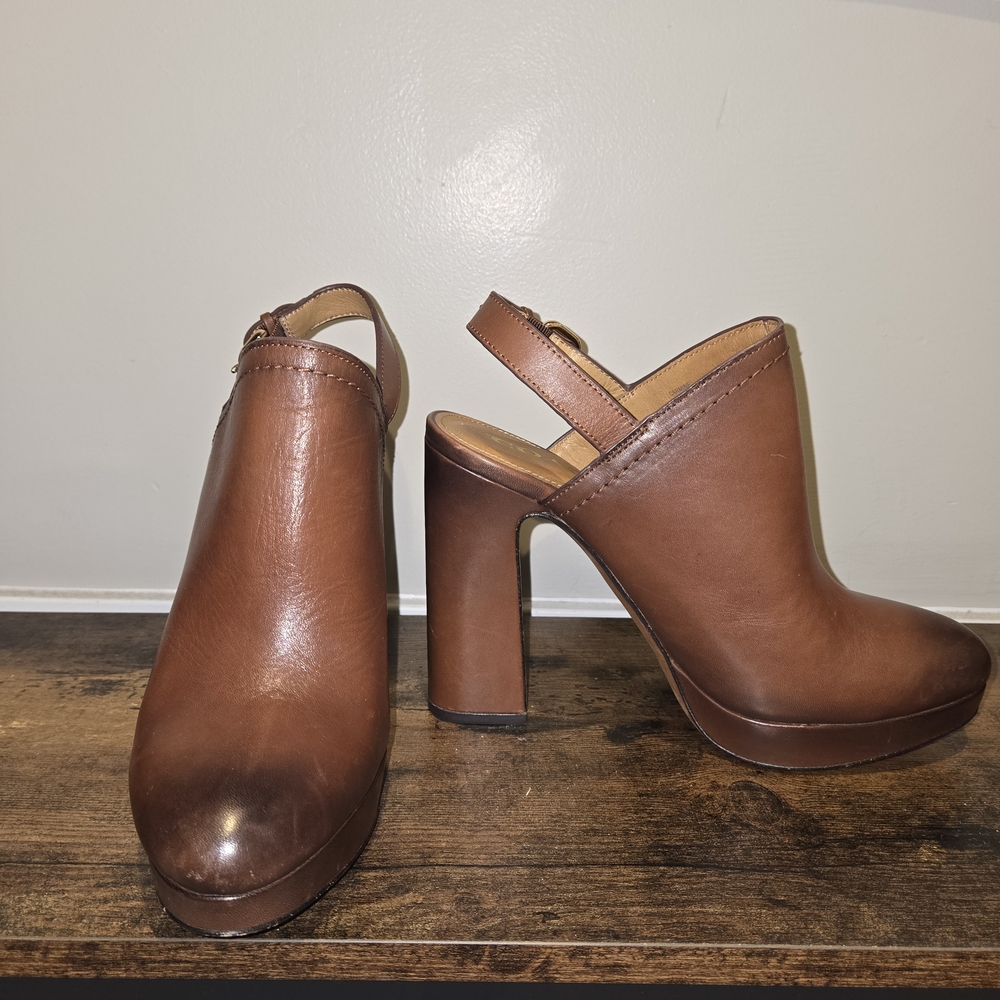 Elegant Brown Women's Platform Heels